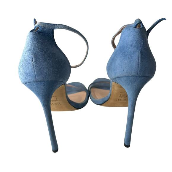 Stuart Weitzman Nudist Suede Sandal Pastel Blue Size 10 - Picture 5 of 7